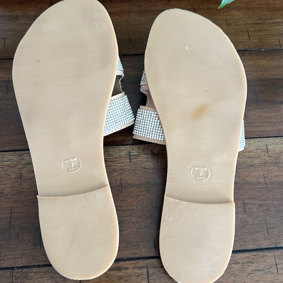 Steven by Steve Madden Rhinestone Sandals Tan 7 - Picture 4 of 7